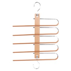 愛樹 防滑5層實木折疊褲掛架, 金色, 2個
