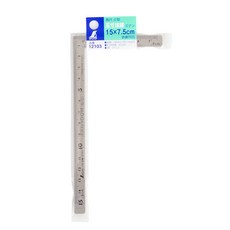 SHINWA 鶴龜 五寸法師角尺/台尺 12103 7.5 x 15cm, 1個