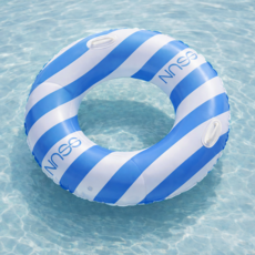 SSUN 스트라이프 에디션 원형 튜브 중형 80cm, 블루, 1개