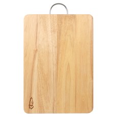 쿡차미 스텐 손잡이 원목 도마, 혼합색상, 1개