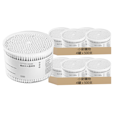 小麥購物 竹棒雙頭棉花棒 S313 尖頭 + 圓頭款, 500支, 8罐