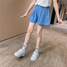 Bebeniz 女童丹寧百褶裙褲