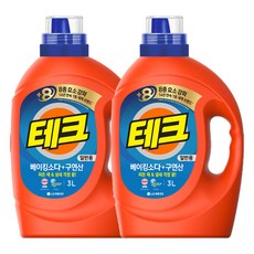 테크 베이킹소다 플러스 구연산 액체세제 뉴 본품, 3L, 2개