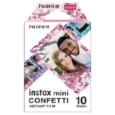 Instax 迷你底片 彩花款 10入, 1個, Instax Mini 拍立得底片 五彩碎紙