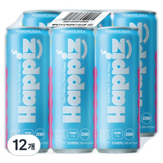 LOTTE 樂天 CHILSUNG BEVERAGE Happies 益生元熱帶水果風味汽水, 12個, 355ml