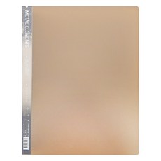 金屬色系資料簿 A4 60入, 黃色, 1本