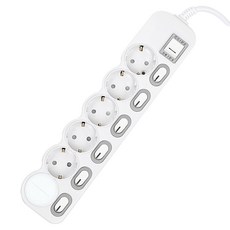 SEGYE Enter 省電多延長線6口SG-306+安全帽, 2.5m, 1套