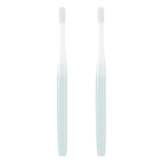 MUJI 無印良品 可替換刷頭的牙刷 一般刷頭 一般刷毛 藍色, 2支, 1入