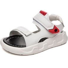 Lulushu 兒童縫線雙扣帶涼鞋