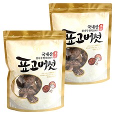 산천농원 참나무 원목 표고버섯, 100g, 2개