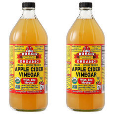 統一生機 Bragg 有機蘋果醋 未經過濾、稀釋 保持原始風味, 946ml, 2瓶