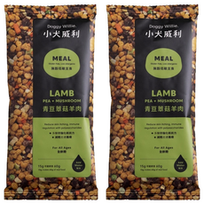 Doggy Willie 小犬威利 輕寵食 凍乾主食 羊肉+蘑菇, 低敏, 含天然蕈菇多醣體, 富含膳食纖維, 適合所有年齡段, 青豆蕈菇羊肉, 15g, 2包