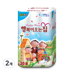 Happy House 3層壓花捲筒衛生紙, 27m, 30捲, 2個