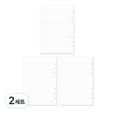 gyou Compound 6孔基本款補充內頁 橫線筆記本 A5 32p, 混合顏色, 2套
