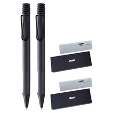 Lamy Safari 原子筆 + 保護套 + 宣傳單張, 炭黑色, 2個