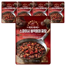 辣味黑胡椒炸醬調理包, 5包, 180g