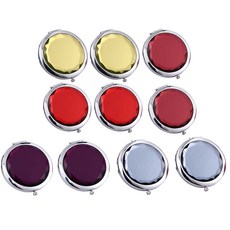 攜帶式折疊迷你圓形手持鏡, 10個, 乙