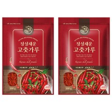 채운 정성채운 국산 고춧가루 보통굵기 보통매운맛, 500g, 2개