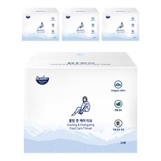 Sauber 涼感足部護理濕紙巾, 4個, 24枚入