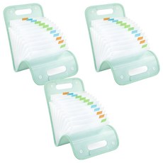 아코디언 파일 가방, 그린, 3개