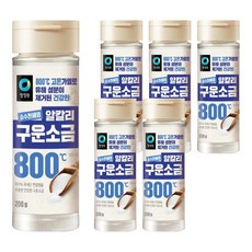 청정원 순수천혜염 알칼리 구운소금, 200g, 6개