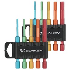 sunkey 彩色六角鑽頭套組 SHB-75CS, 2套