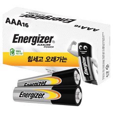 에너자이저 알카라인 AAA 건전지, 16개입, 1개