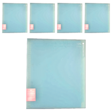 KyOKUTO A4 30孔半透明資料夾附索引袋, 粉藍色, 5個