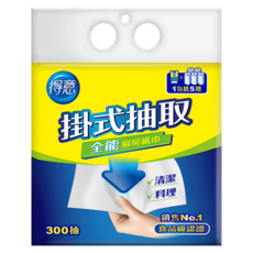 得意 掛式抽取全能廚房紙巾, 1入, 1包