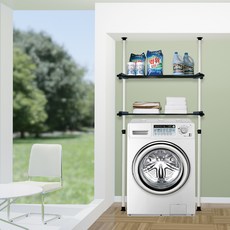 Gahwa Homesys 寬度可調大號 2 級 2 桿架衣架 3SLB2020, 支柱（象牙色）+ 零件（黑色）