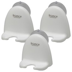 inomata 吸盤式刮鬍刀架 3入 日本製, 1組, 白色