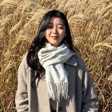 피어니스트 체크 투톤 스카프 머플러