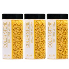 Rora Pet 彩色石 750g, 亮黃色, 3個