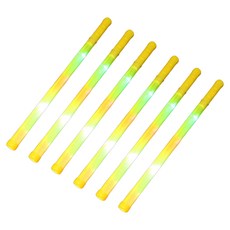 PARTYSHOW LED螢光棒 45cm, 螢光黃, 6個