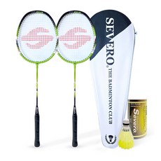 Severo 羽球拍 Speed100 2支+全拍套+羽毛球2入 隨機出貨, SPEED 100, 1套