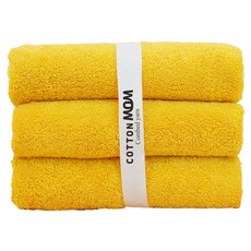 코튼맘 프리미엄 호텔타월 180g 30수 코마사, 단델리온 옐로우, 3개