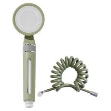 Aqua Duo 頂級花灑開關式過濾蓮蓬頭 + 3m彈簧軟管套組, 1個, 橄欖綠