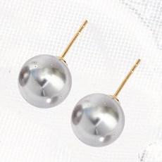 노이드비 여성용 14K GF 골드 진주 귀걸이 양쪽착용 8mm