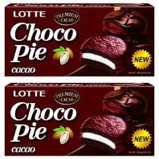 LOTTE 樂天 黑巧克派 6顆 Set, 濃郁黑巧克力, 柔軟夾心棉花糖, 168g, 2盒