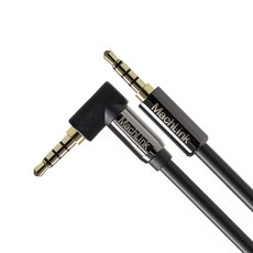 마하링크 4극 스테레오 AUX 꺾임 고급형 오디오 케이블, ML-4TH002 (1.5m), 혼합색상, 1개