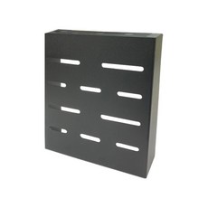 FAmILyLIFE 生活 免打孔不鏽鋼刀具收納盒 免釘膠款, 極簡黑, 1個