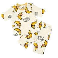 Maykids 童款香蕉印花七分袖七分褲居家服套裝