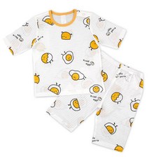 Maykids 孩童7分袖印花家居服套裝