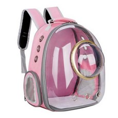 YOU&ME寵物透明太空艙外出包, 粉色的