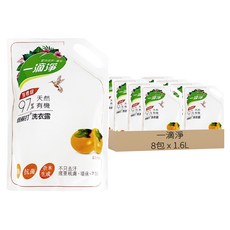 一滴淨 有機天然酵素消臭洗衣露補充包, 1.6L, 8包