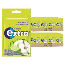 Extra 益齒達 潔淨無糖口香糖 青蘋萊姆 10包, 280g, 36盒