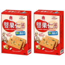 義美 雙果仁煎餅 杏仁南瓜子, 240g, 2盒