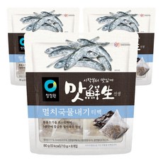 맛선생 멸치국물내기 티백, 80g, 3개