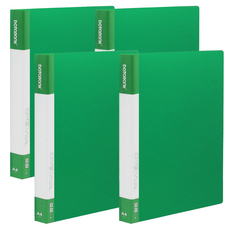 Databank 三田文具 A4 標準型 4孔夾資料夾 649-49, 綠色, 4本