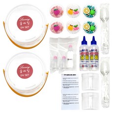 히야가게 과일나라 슬라임 DIY 세트, 2세트, 혼합색상